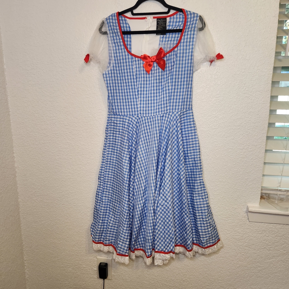 Leg Avenue DOROTHY Wizard of Oz Blue Dress Red Costumes size L